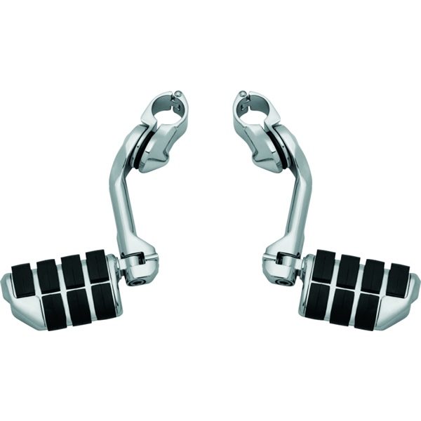 4529 KURYAKYN Kuryakyn Tour-Tech Mount Arm with ISO Wing Peg FOOTPEG 6" CRUISE W/CLAMP 1-1/4" CH Tour-Tech Mount Arm with ISO Wing Peg Chrome