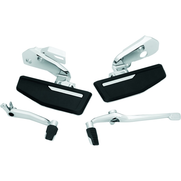 6752 KURYAKYN Kuryakyn Omni Driver Floorboards FOOTPEG W/SHIFT & BRAKE LEVER HON CH Omni Driver Floorboards Chrome
