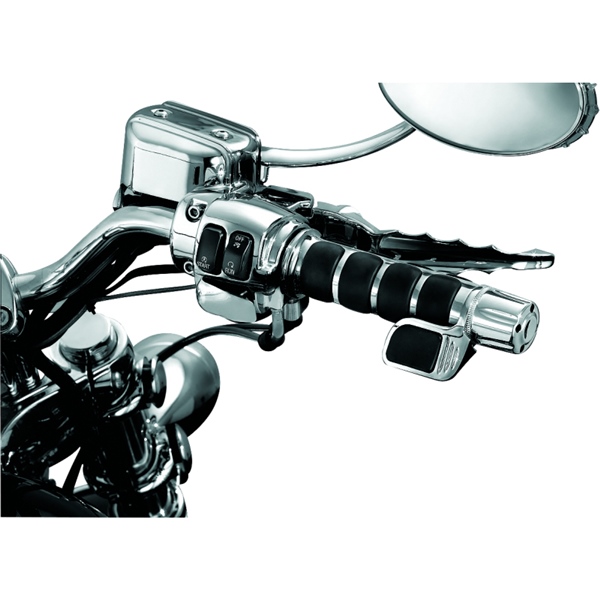 6343 KURYAKYN Kuryakyn Premium Iso Grip with Throttle Boss Dual Cable GRIPS W/THROTTLE PREMIUM ISO CH Premium Iso Grip with Throttle Boss Dual Cable Chrome