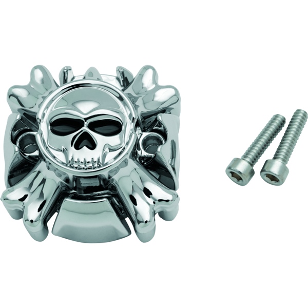 6281 KURYAKYN Kuryakyn Replacement Grip Emblems without Throttle GRIP EMBLEM W/O THROTTLE BOSS CH Replacement Grip Emblems without Throttle 