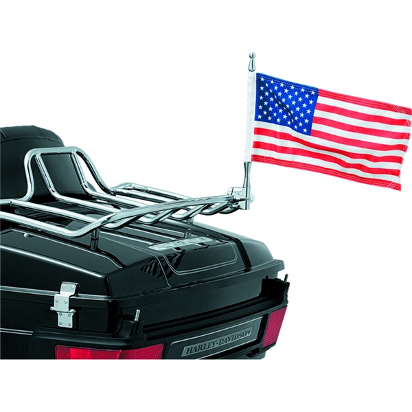 4254 KURYAKYN Kuryakyn Flag with Universal Vertical Mount FLAG MOUNT W/FLAG 1/2" CH Flag with Universal Vertical Mount Red, Blue, White