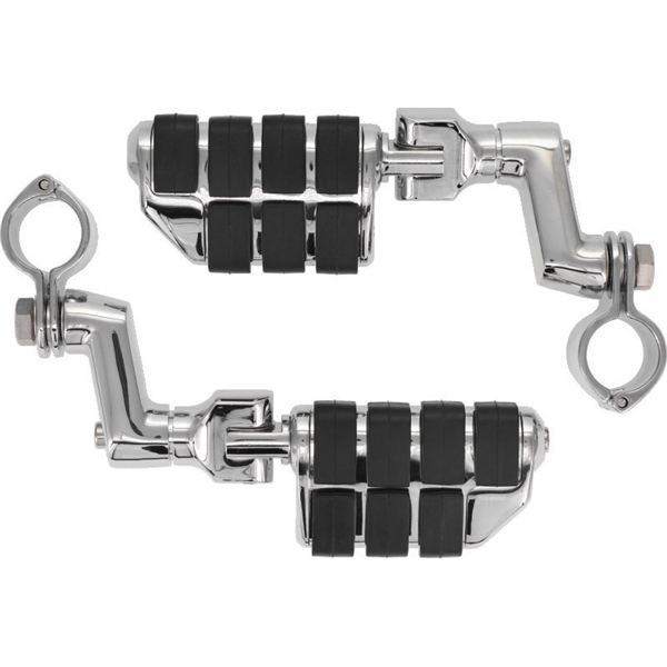 7993 KURYAKYN Kuryakyn Dually ISO Offset Peg FOOTPEG ISO OFFSET W/1-1/4" CLAMP CHRM Dually ISO Offset Peg Chrome