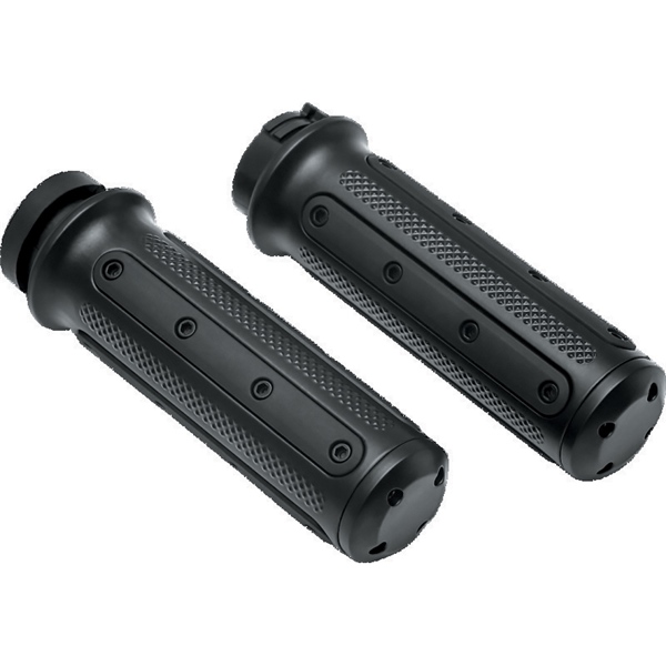 6121 KURYAKYN Kuryakyn Heavy Industry Grip Dual Cable GRIPS HEAVY INDUSTRY DUAL CABLE NO Heavy Industry Grip Dual Cable Black
