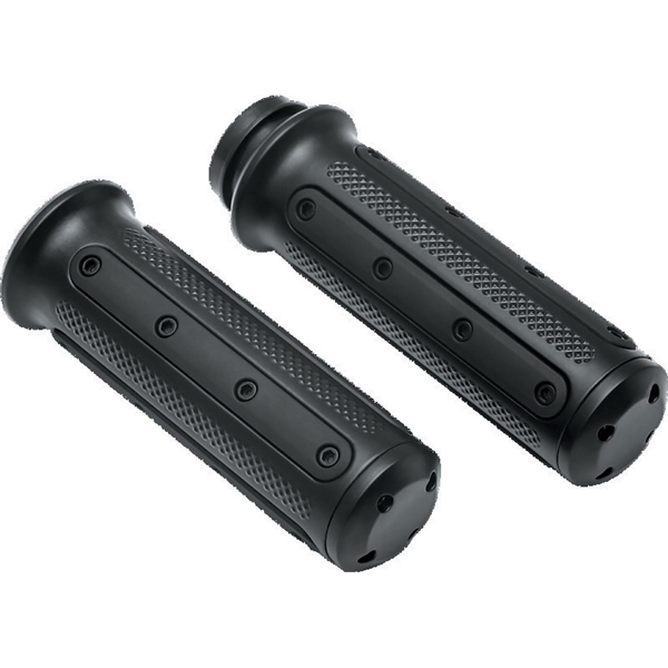 6123 KURYAKYN Kuryakyn Heavy Industry Grip Throttle-By-Wire GRIPS HEAVY INDUSTRY THROTTLE-BY-WIRE BK Heavy Industry Grip Throttle-By-Wire Black