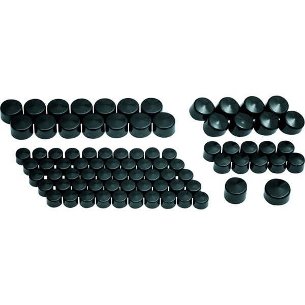 2465 KURYAKYN Kuryakyn Milwaukee Bolt Cover Kool Kaps Engine Kit BOLT COVER KOOL KAPS ENGINE KIT GLOSS BK Milwaukee Bolt Cover Kool Kaps Engine Kit 