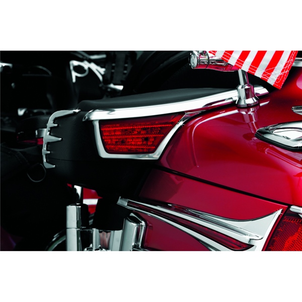 Image-2 Kuryakyn LED Passenger Armrest Trims With Turn Signal TURN SIGNAL TRIM PASSENGER ARMREST CHRM 3240 3240 KURYAKYN