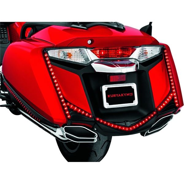 Image-2 Kuryakyn LED Vertical Rear Light Strips Lens LIGHT STRIP RR CHRM LED SMK LENS 3247 3247 KURYAKYN