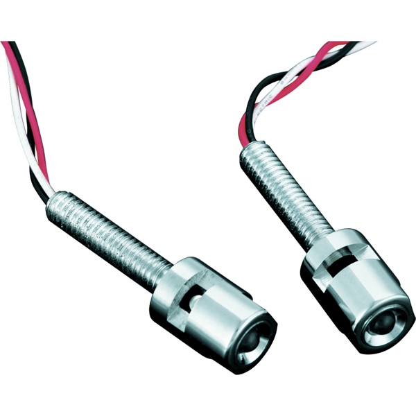 9398 KURYAKYN Kuryakyn LED License Plate Light With Red Accent Light LIGHT LICENSE PLATE BOLT DEL CHR LED License Plate Light With Red Accent Light Chrome