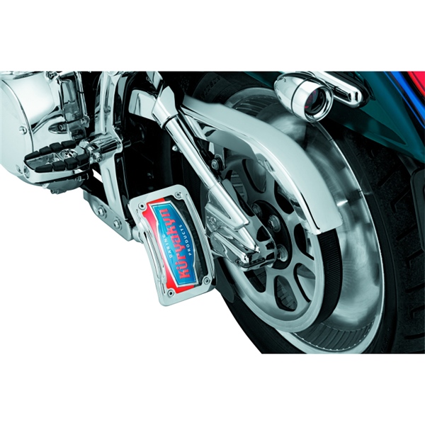 9251 KURYAKYN Kuryakyn Curved License Plate Holder LICENSE PLATE MOUNT CURVED LED BK Curved License Plate Holder Black