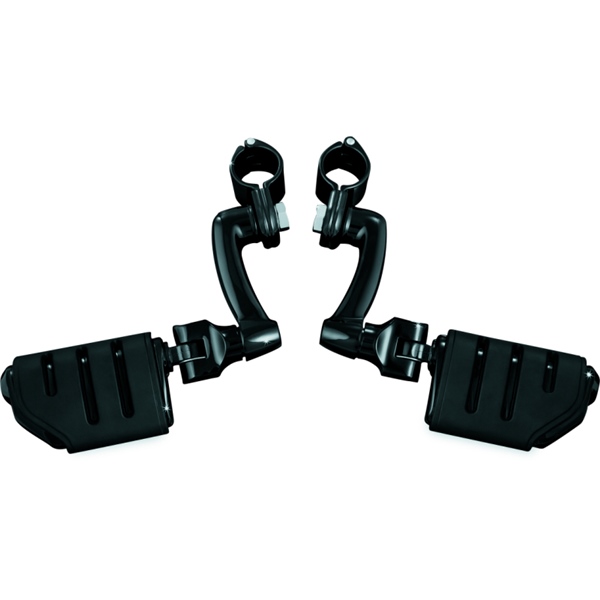 7599 KURYAKYN Kuryakyn Longhorn Trident Offset Pegs With Clamp FOOTPEG OFFSET A/1-1/4" MOUNT BK Longhorn Trident Offset Pegs With Clamp Black