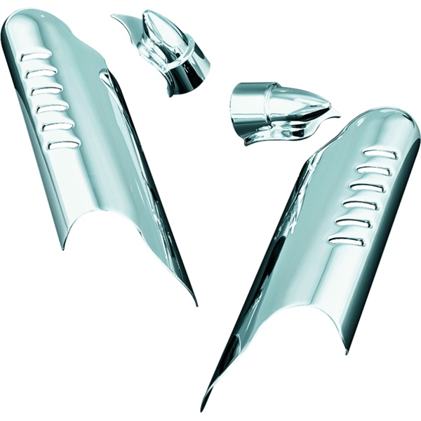 7768 KURYAKYN Kuryakyn Lower Leg Deflector Shield LEG DEFLECTOR SHIELD LWR CHRM Lower Leg Deflector Shield Chrome