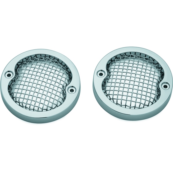 6513 KURYAKYN Kuryakyn Mesh Turn Signal Bezel TURN SIGNAL BEZEL MESH  3-1/4" CHRM Mesh Turn Signal Bezel 