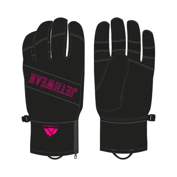 J26146-340-XXL JETHWEAR Jethwear Empire Gloves Men, Women GLOVE EMPIRE BK/PI 2XL Empire Gloves Black, Pink