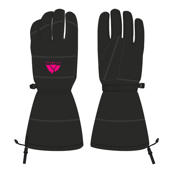 J26147-340-XXL JETHWEAR Jethwear Trail Gloves Men, Women GLOVE TRAIL BK/PI 2XL Trail Gloves Black, Pink