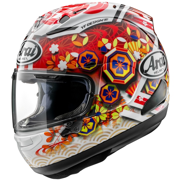 685311202048 ARAI ARAI Corsair-X Full-Face Helmet NAKAGAMI-4 - Summer HELM CORSAIR-X NAKAGAMI-4 2XL ARAI Corsair-X Full-Face Helmet White, Red, Orange