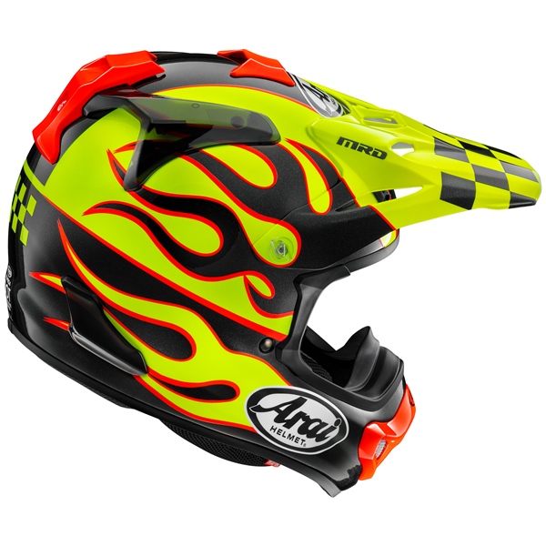 Image-2 ARAI VX-Pro4 Off-Road Helmet Flame - Without Goggle HELM VX-PRO4 FLAME YE XL ARAI 685311202383 685311202383 ARAI