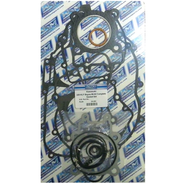 25-202 RICKS-MOTORSPORT-ELECTRIC WSM Engine Gasket Complete Kit KAWASAKI - 876962 GASKET FULL SET WSM Engine Gasket Complete Kit 
