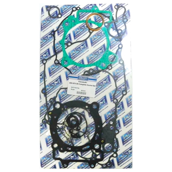 25-212 RICKS-MOTORSPORT-ELECTRIC WSM Engine Gasket Complete Kit KAWASAKI - 876971 GASKET FULL SET WSM Engine Gasket Complete Kit 