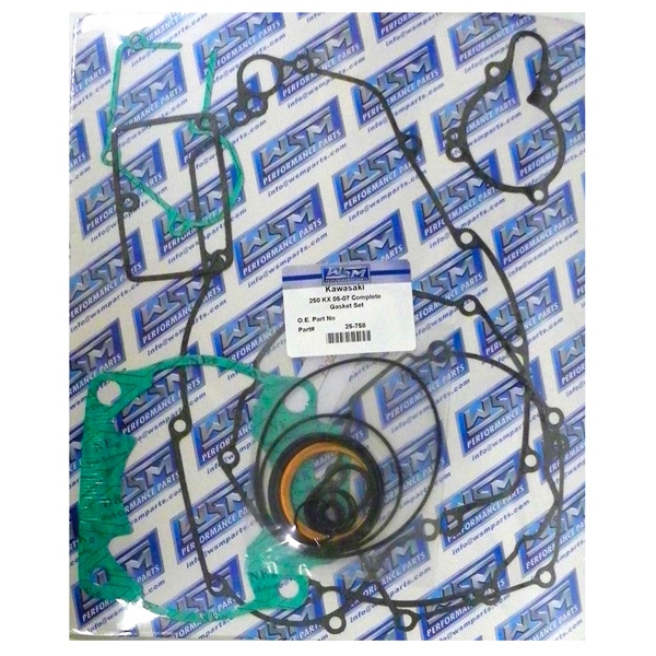 25-758 WSM WSM Engine Gasket Complete Kit KAWASAKI - 877070 GASKET FULL SET WSM Engine Gasket Complete Kit 