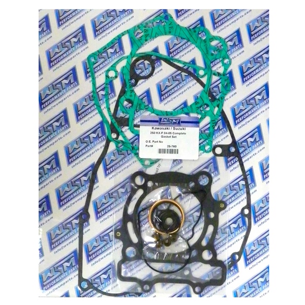 25-760 WSM WSM Engine Gasket Complete Kit KAWASAKI, SUZUKI - 877071 GASKET FULL SET WSM Engine Gasket Complete Kit 