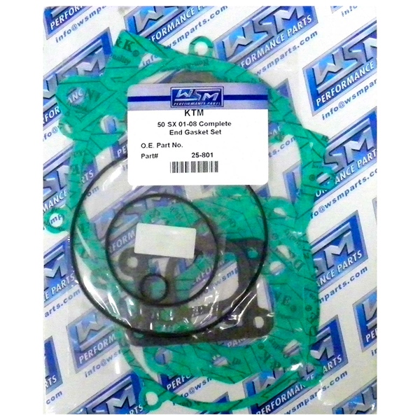 25-801 WSM WSM Engine Gasket Complete Kit KTM - 877078 GASKET FULL SET WSM Engine Gasket Complete Kit 