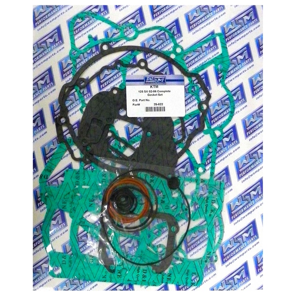 25-822 WSM WSM Engine Gasket Complete Kit KTM - 877085 GASKET FULL SET WSM Engine Gasket Complete Kit 