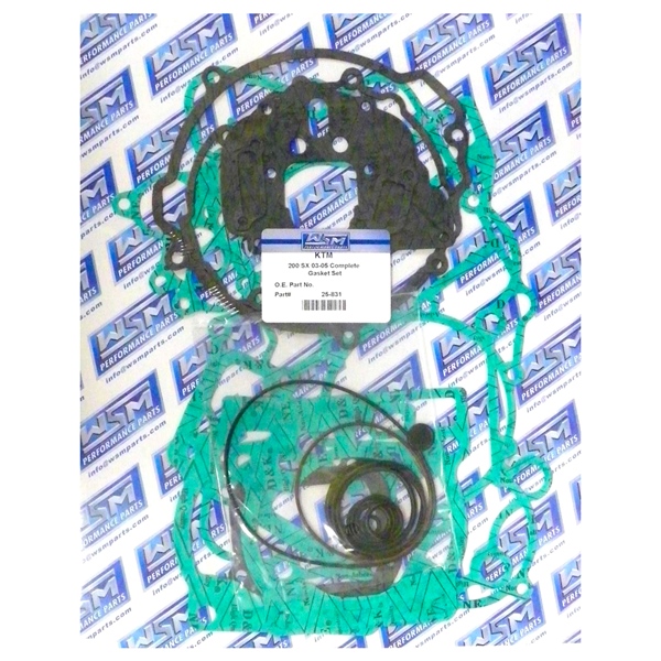 25-831 WSM WSM Engine Gasket Complete Kit KTM - 877088 GASKET FULL SET WSM Engine Gasket Complete Kit 