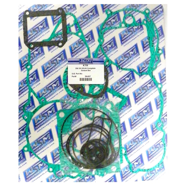 25-837 WSM WSM Engine Gasket Complete Kit KTM - 877090 GASKET FULL SET WSM Engine Gasket Complete Kit 