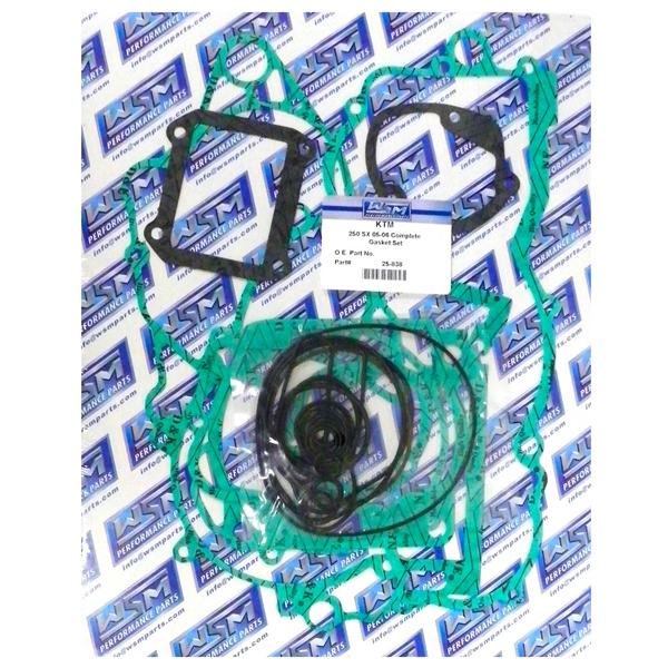 25-838 WSM WSM Engine Gasket Complete Kit KTM - 877091 GASKET FULL SET WSM Engine Gasket Complete Kit 