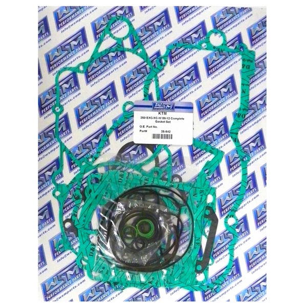 25-842 WSM WSM Engine Gasket Complete Kit KTM - 877093 GASKET FULL SET WSM Engine Gasket Complete Kit 