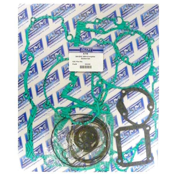 25-848 WSM WSM Engine Gasket Complete Kit KTM - 877096 GASKET FULL SET WSM Engine Gasket Complete Kit 