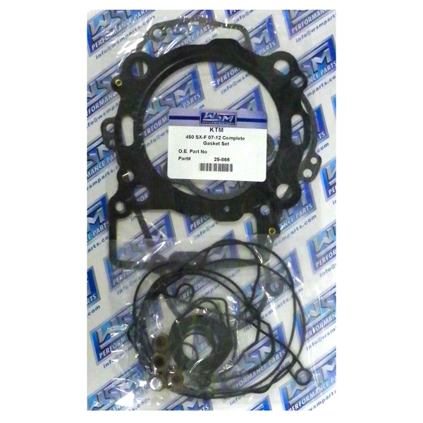 25-866 WSM WSM Engine Gasket Complete Kit KTM - 877103 GASKET FULL SET WSM Engine Gasket Complete Kit 