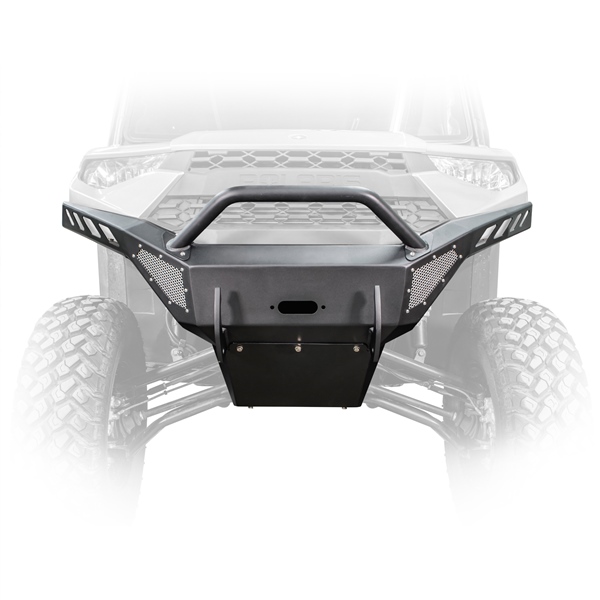 RNGXPFB1 DRT MOTORSPORTS DRT Motorsports Polaris Ranger Winch Bumper Steel BUMPER WINCH FT POL Polaris Ranger Winch Bumper Black