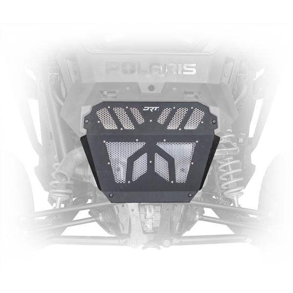 RZRPROEC1 DRT MOTORSPORTS DRT Motorsports Aluminum Exhaust Cover EXHAUST COVER ALU POL Aluminum Exhaust Cover 