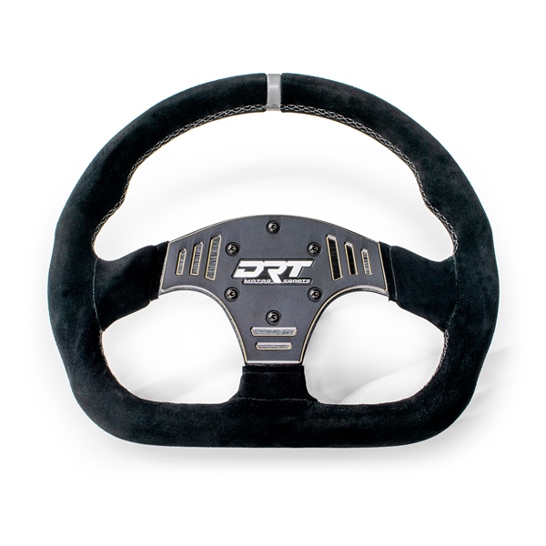 10005SW04301 DRT MOTORSPORTS DRT Motorsports D-Shape Steering Wheel 330MM D-SHAPE STEERING WHEEL - SUEDE D-Shape Steering Wheel Black