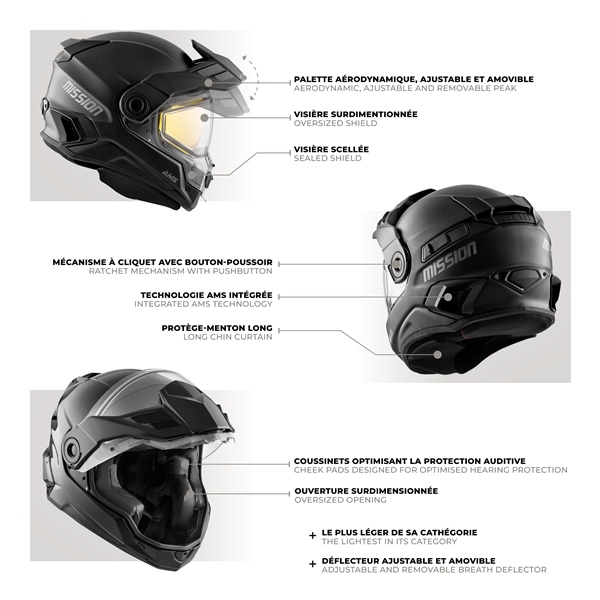 Image-3 CKX Mission Free-Face Helmet Verve HELM MISSION DL VERVE TWILIGHT MAT L 518114 518114 CKX