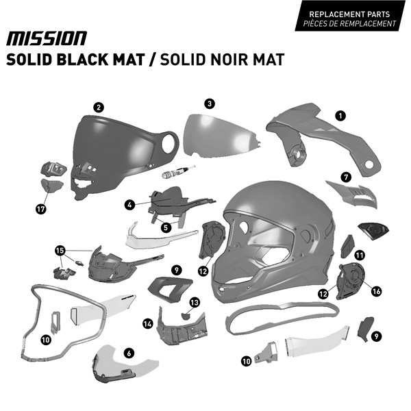 Image-9 CKX Mission Free-Face Helmet Smoke HELM MISSION DL SMK SOLID BK MAT 3XL 516477 516477 CKX