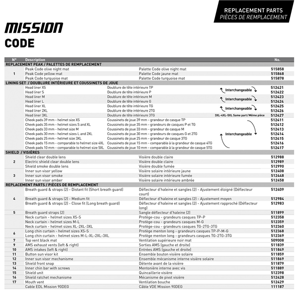 Image-8 CKX Mission Free-Face Helmet - Carbon Code HELM MISSION EDL CODE CARB YE MAT 2XL 516446 516446 CKX