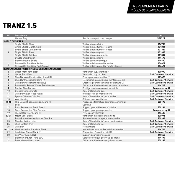 Image-11 CKX Tranz 1.5 AMS Modular Helmet Solid HELM TRANZ 1.5AMS EDL SOLID BK 5XL 512599 512599 CKX