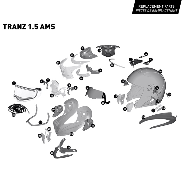 Image-10 CKX Tranz 1.5 AMS Modular Helmet Solid HELM TRANZ 1.5AMS EDL SOLID BK 5XL 512599 512599 CKX