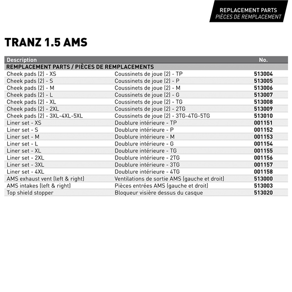 Image-12 CKX Tranz 1.5 AMS Modular Helmet Solid HELM TRANZ 1.5AMS EDL SOLID BK 5XL 512599 512599 CKX