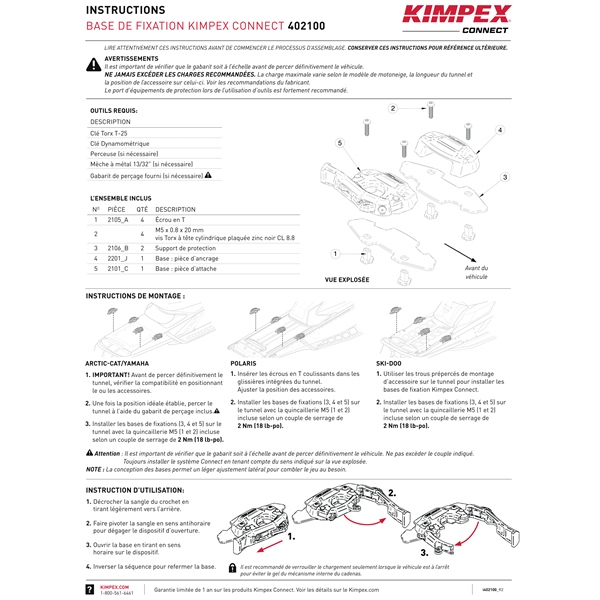 Image-13 Kimpex Connect Connect mounting bases for snowmobile accessories KIMPEX CONNECT MOUNTING BASE GEN2 402200 402200 KIMPEXCONNECT