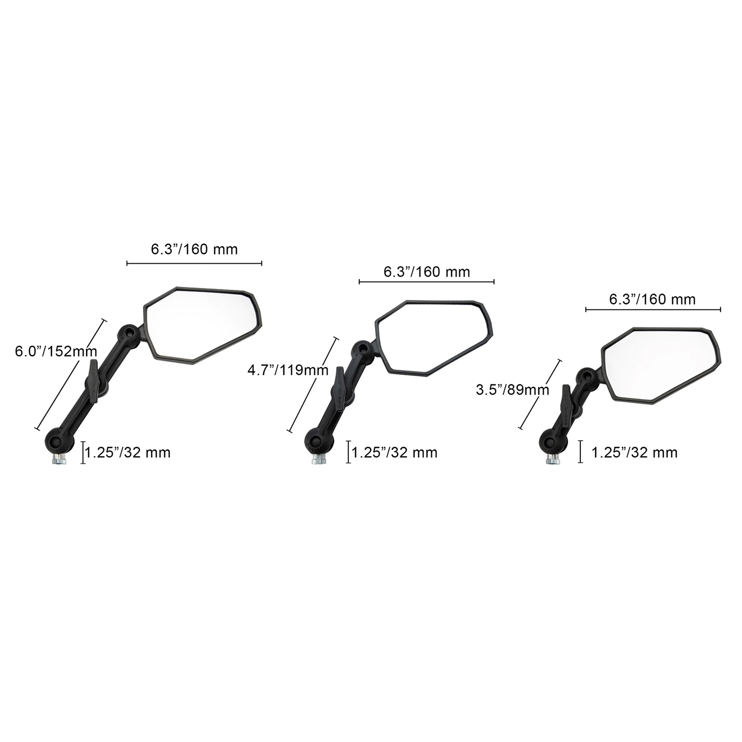 DOUBLETAKE-MIRROR Adventure Mirror with 4.7″ Lo