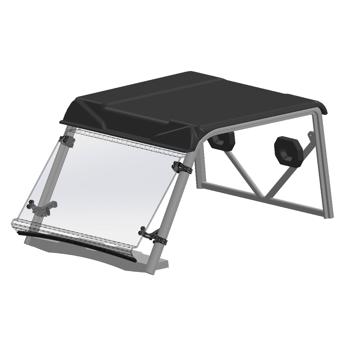 DIRETTO OP2 10.5° Direction 2 Full Tilting UTV Windshield - Revco.ca