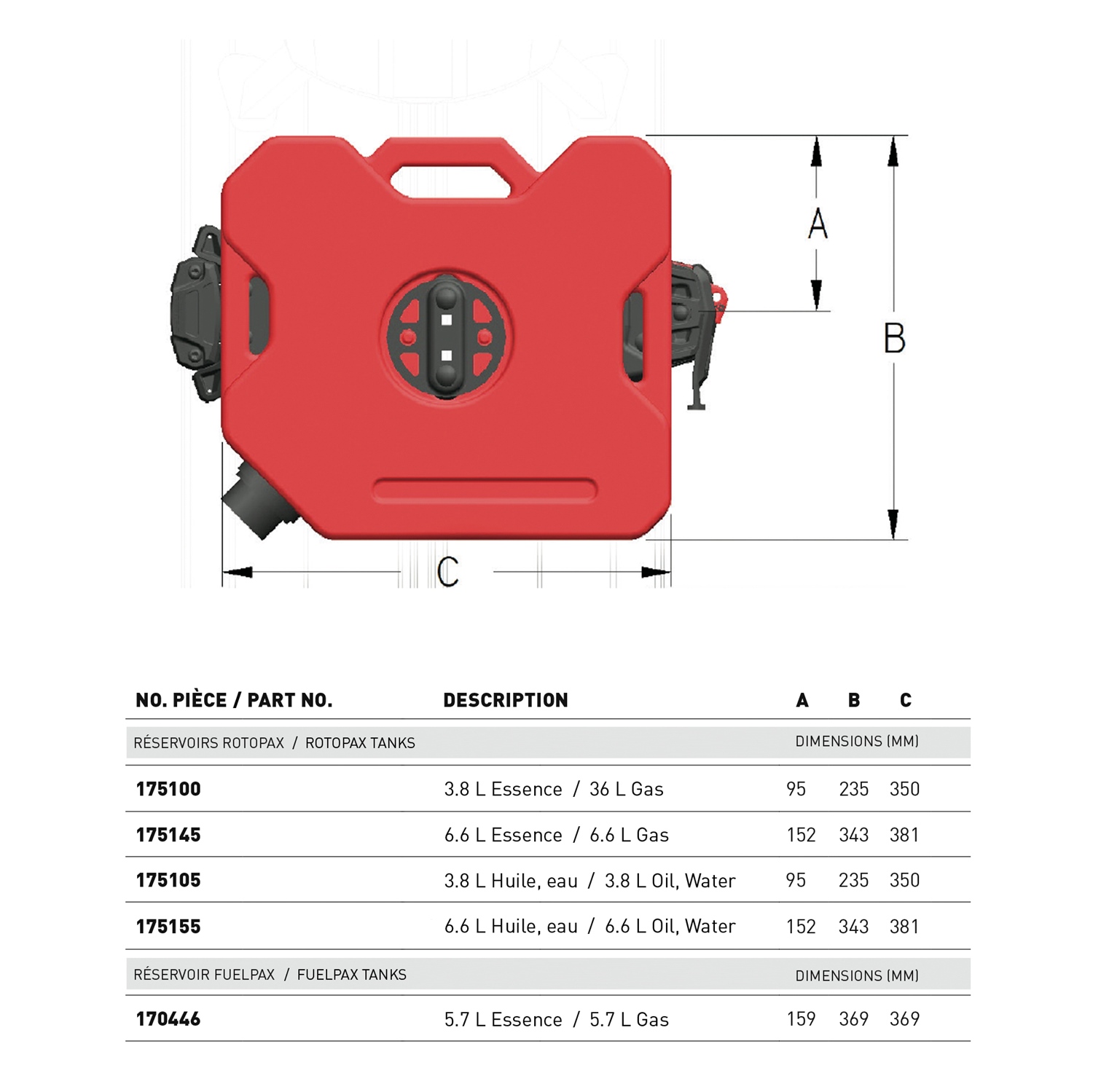 Roto Pax 1 Gallon Gas Tank