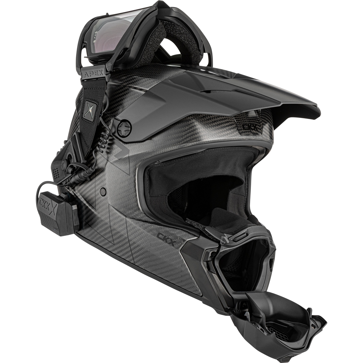 SKmam③ CKX Mission AMS Verve Snowmobile Helmet w/ Electric Shield – Port