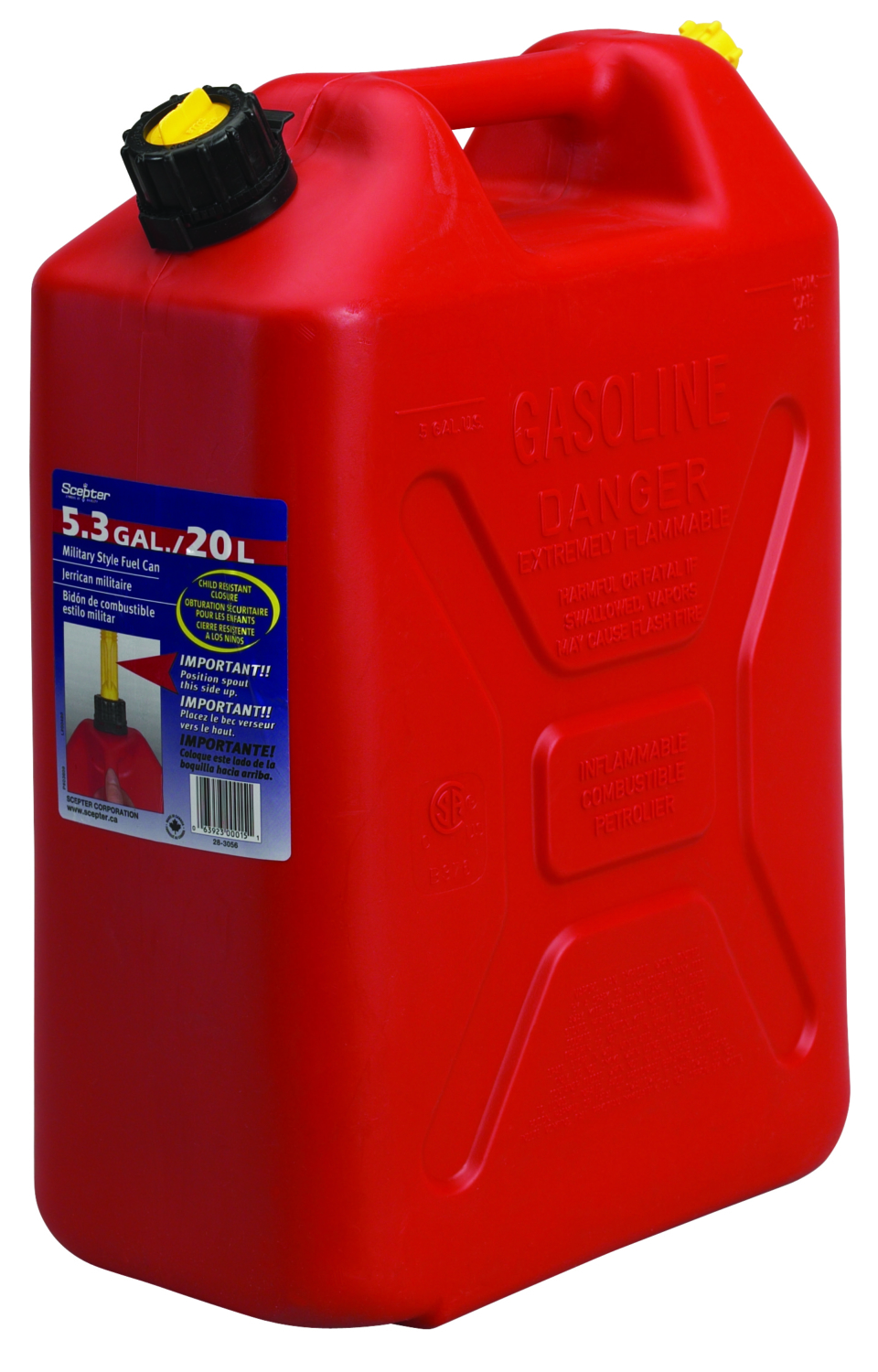 Gas/Oil jerry can from SCEPTER CORPORATION