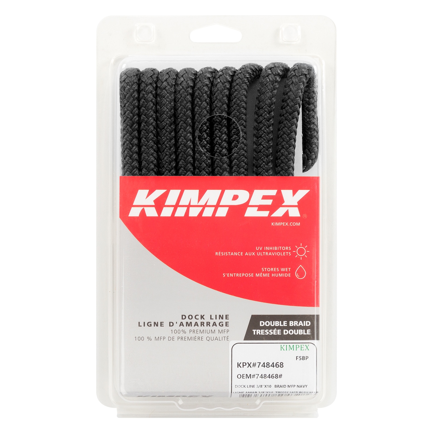 Kimpex Double Braid Anchor Line 100 1/2? Nylon Double Braided