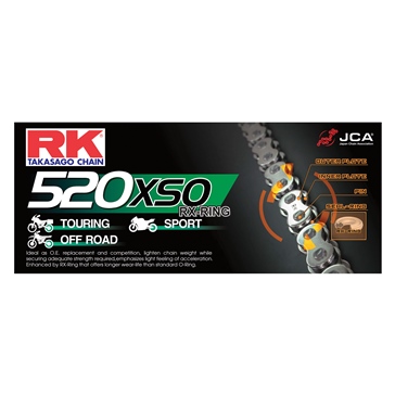 RK EXCEL Chaîne - 520XSO Chaîne Route et Hors-route X'ring