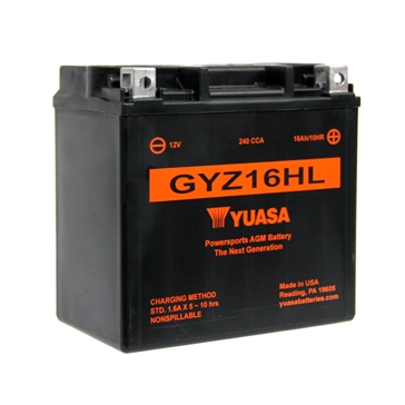 Yuasa Batterie Haute Performance AGM sans entretien GYZ16HL